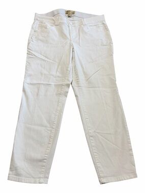 Democracy Straight Leg Baggy Relaxed White Denim Jeans Plus Size 16 Summer Prep